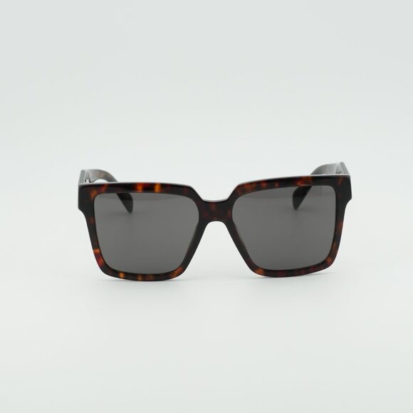 Prada PR24ZS 17N40L Sunglasses Root Tortoise Square Frame, Dark Grey Lenses main image 6